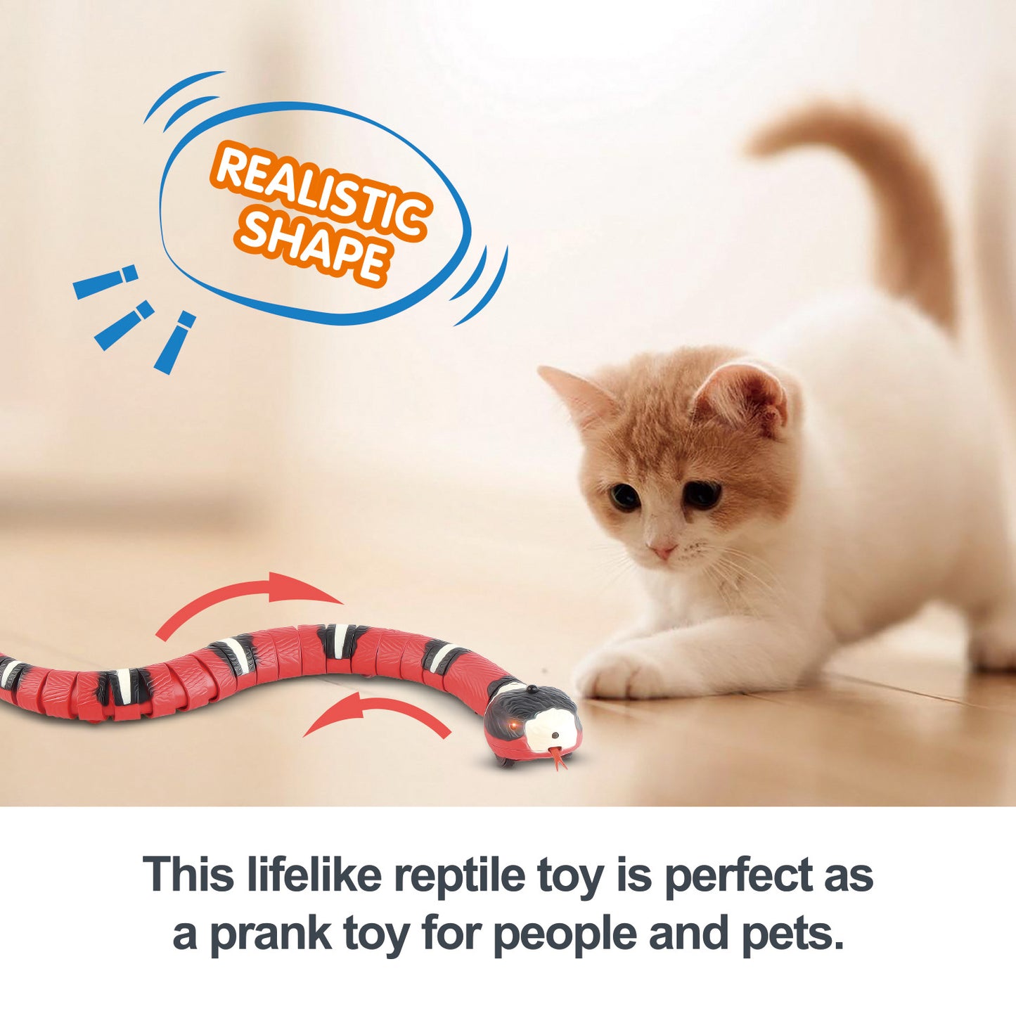 Smart Sensing Snake Cat Toy